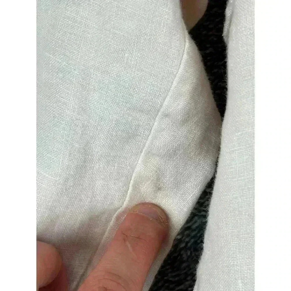 Bryn Walker Linen Pants Wide Leg Pull On Buttons Light Pink Size M Made In USA - Picture 7 of 14